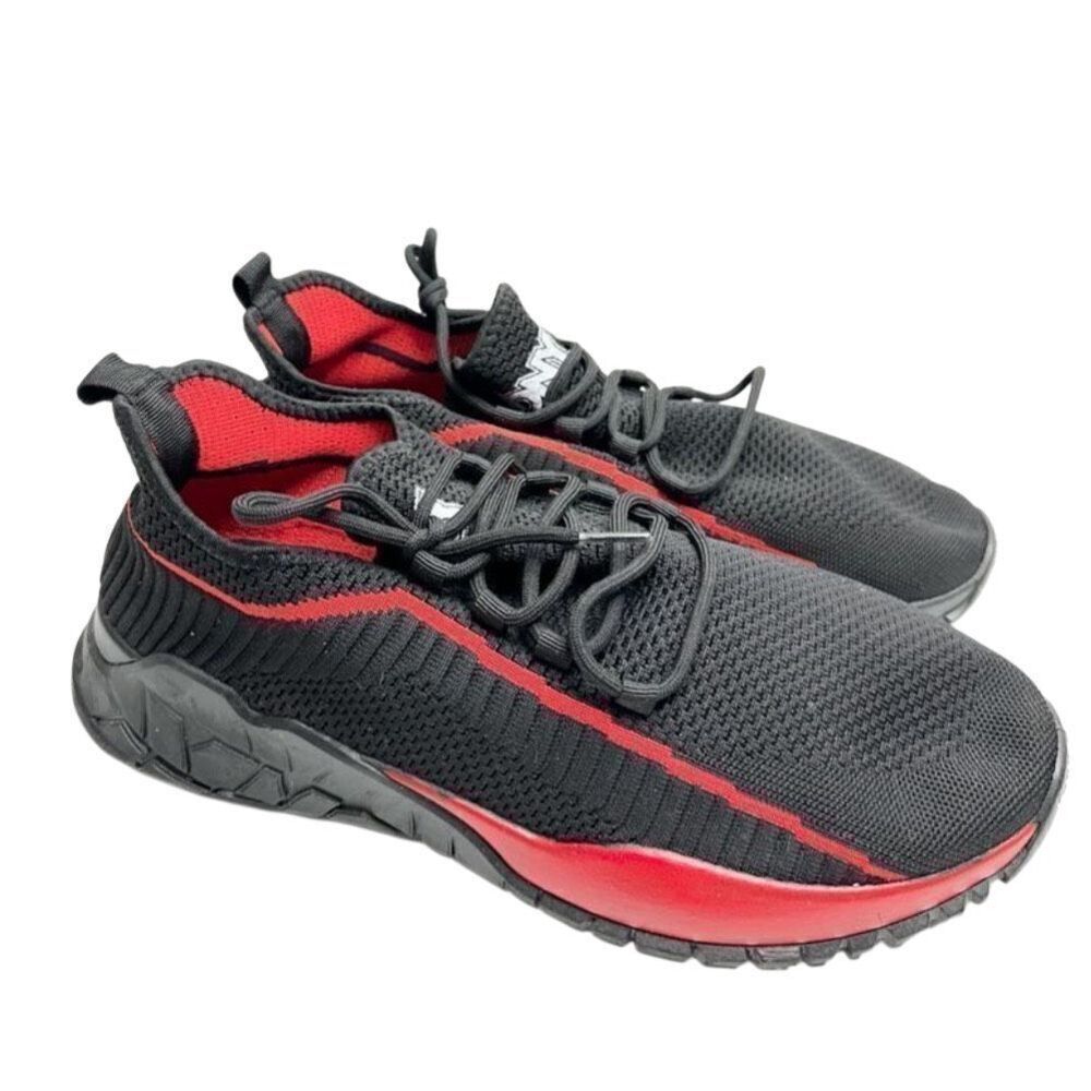 Pony Sneakers Mens Size 11.5 Black Red‎ PP1 Rocky Lace Up Athletic Shoes